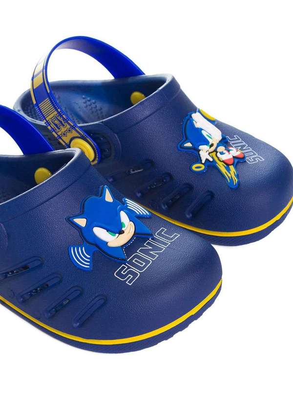 Grendene - Babuche Infantil Grendene Sonic Azul/Amarelo Azul 4