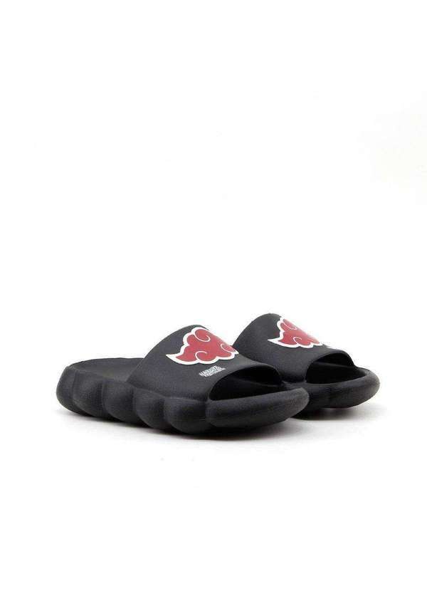 Grendene - Chinelo Slide Infantil Grendene Akatsuki Preto/Verm. Preto