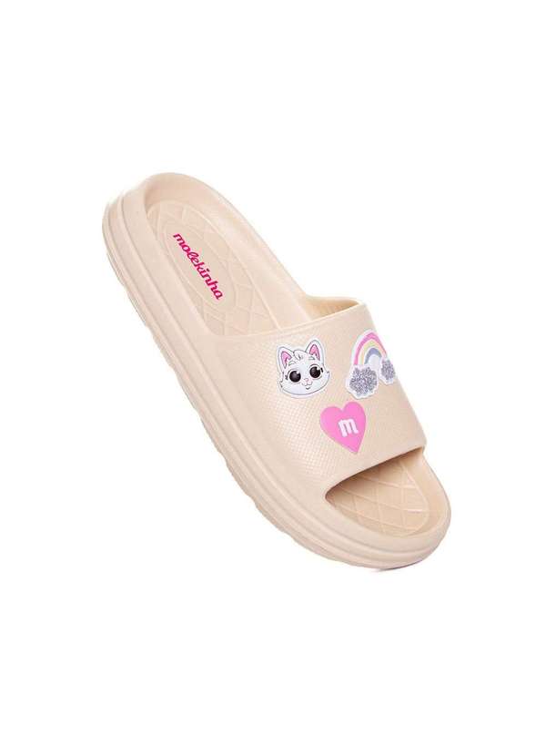 Molekinha - Chinelo Slide Infantil Molekinha Creme Bege 2