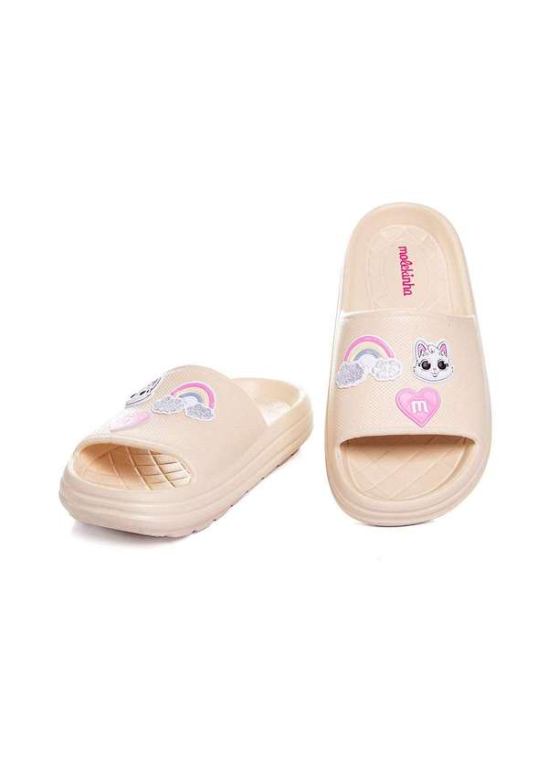 Molekinha - Chinelo Slide Infantil Molekinha Creme Bege 4