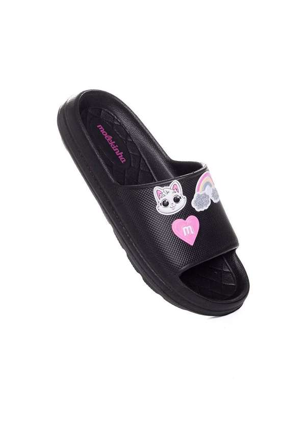 Molekinha - Chinelo Slide Infantil Molekinha Preto Preto 2