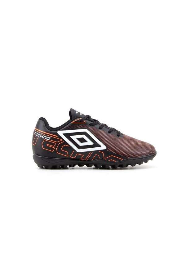 Umbro - Chuteira Society Umbro Techno Jr U07fb00195 Preto/Laranja Preto