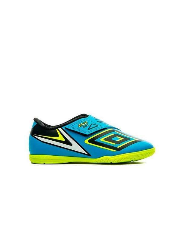 Umbro - Tênis Futsal Umbro Sala V Kids U07fb00126 Azul/Verde Azul