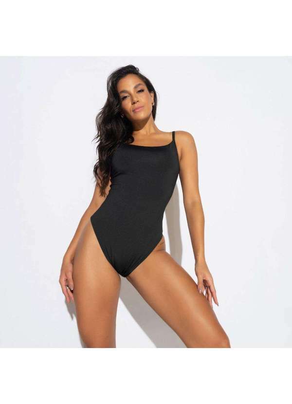 Honey Be - Body Fitness Preto com Alcinhas de Amarrar By213 Preto / Black