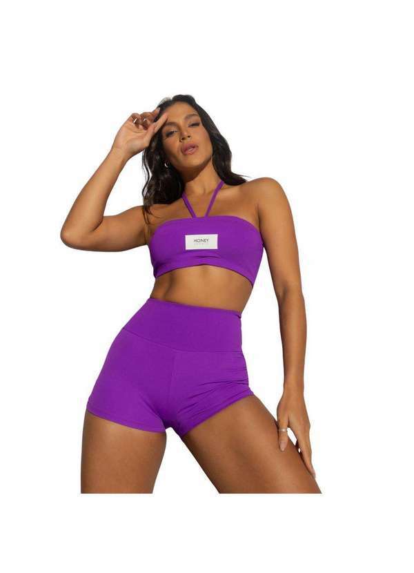 Honey Be - Top Faixa Fitness Roxo Honey Sports - Honey Be Roxo / Purple