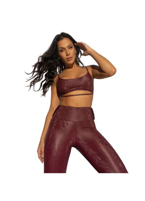 Honey Be - Top Fitness Snake Alcinha Rubro - Honey Be Rubro