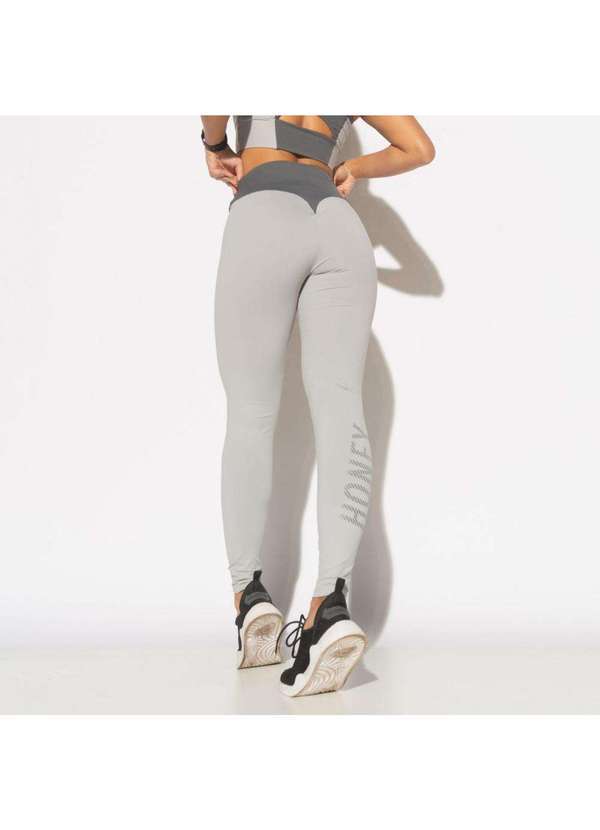 Honey Be - Legging Fitness Cinza com Cós Alto Lg2110 Cinza / Gray