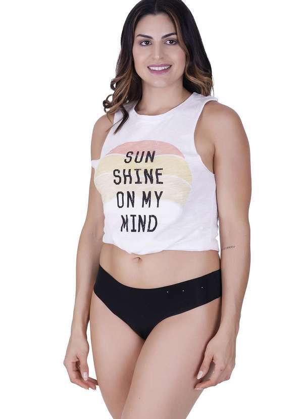 Concept Lingerie - Calcinha Love Fio sem Costura Microfibra Concept Lingerie Preto Preto