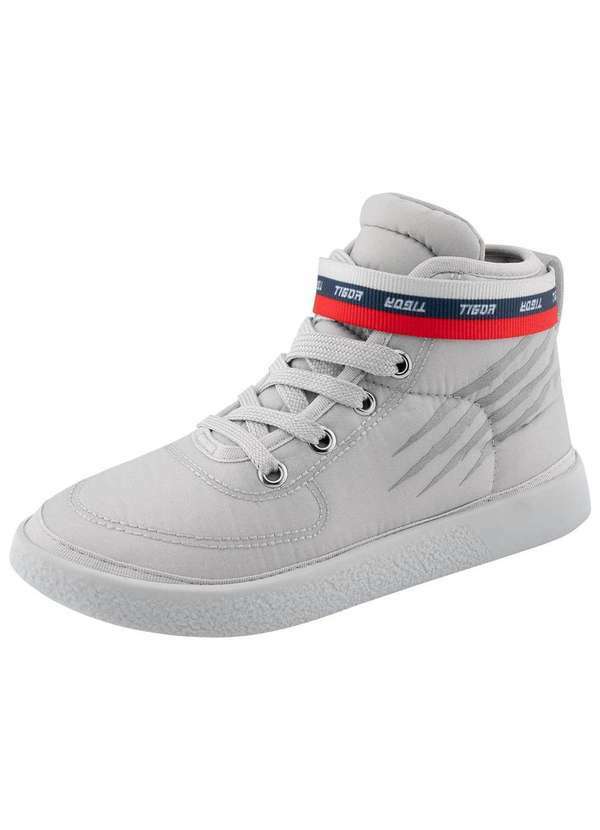 Tigor T Tigre - Tenis Cano Alto Infantil Masculino Tigor T. Tigre Cinza