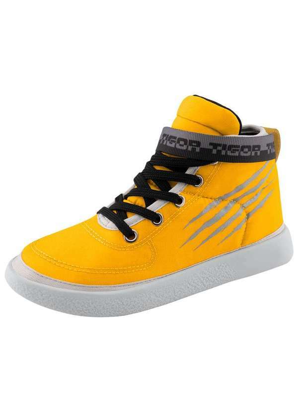 Tigor T Tigre - Tenis Cano Alto Infantil Masculino Tigor T. Tigre Amarelo