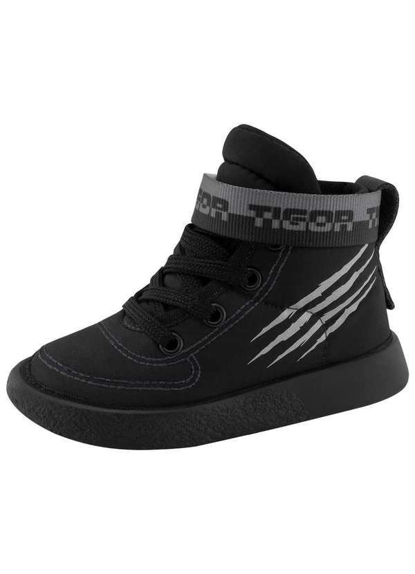 Tigor T Tigre - Tenis Cano Alto Infantil Masculino Tigor T. Tigre Preto