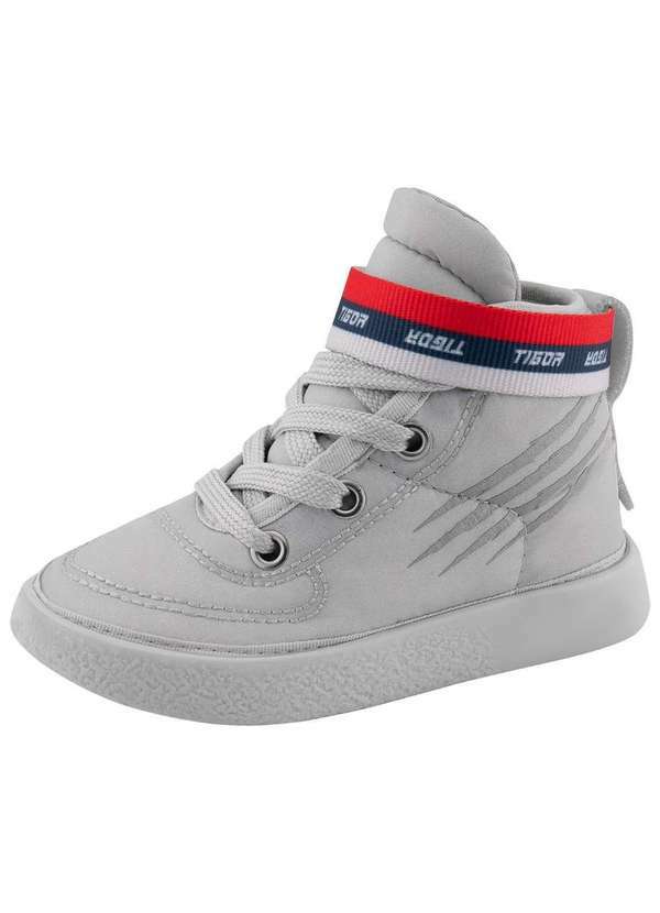 Tigor T Tigre - Tenis Cano Alto Infantil Masculino Tigor T. Tigre Cinza