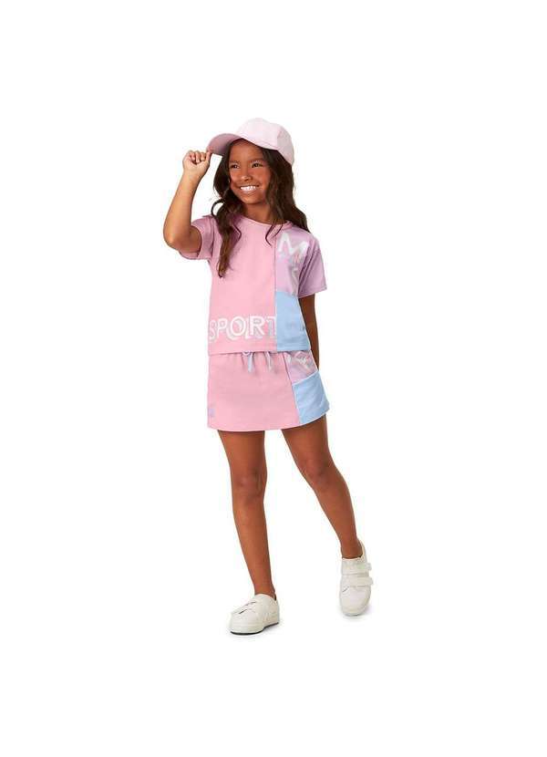 Marisol - Blusa Infantil Menina Manga Curta Marisol Rosa