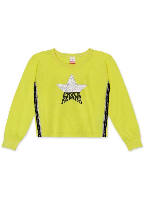 Marisol - Blusa Infantil Menina Manga Longa Marisol Amarelo