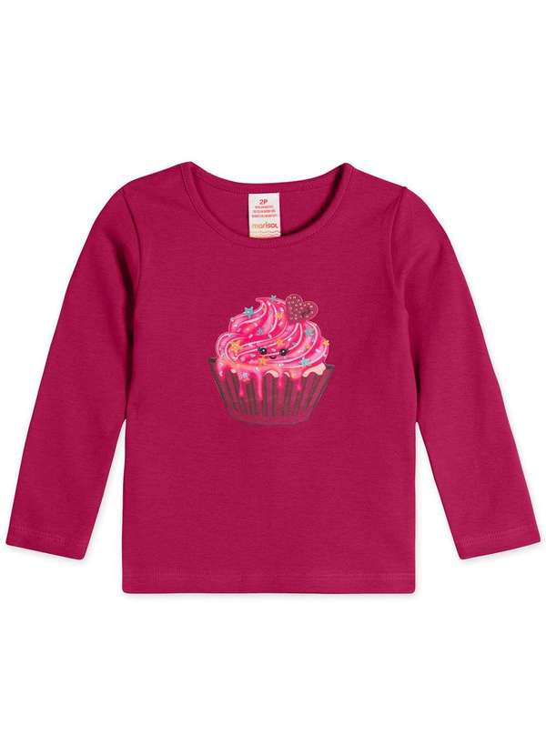 Marisol - Blusa Infantil Menina Manga Longa Marisol Vermelho