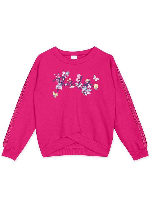 Marisol - Blusao Infantil Menina Laise Manga Longa Marisol Rosa