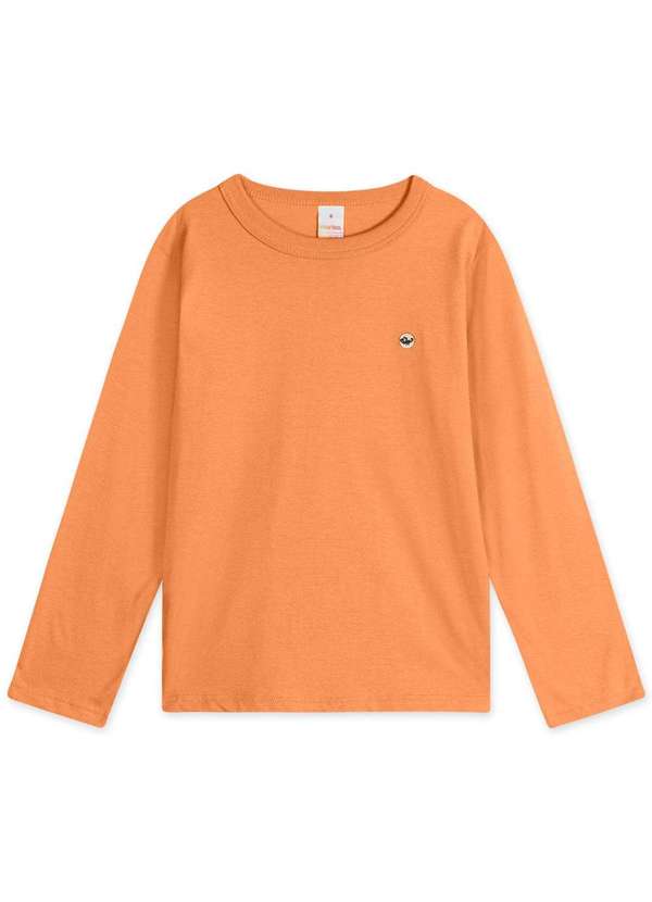 Marisol - Camiseta Infantil Menino Manga Longa Aromatica Marisol Laranja