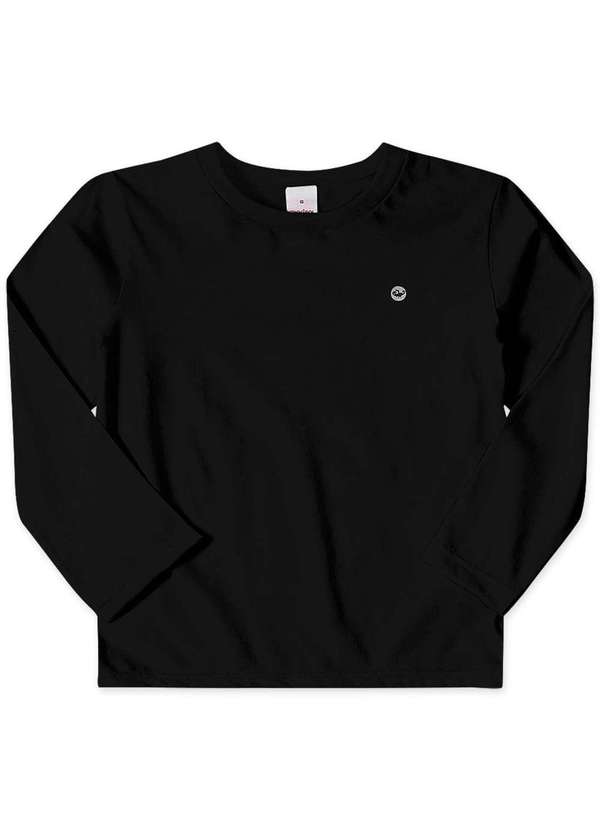Marisol - Camiseta Infantil Menino Manga Longa Aromatica Marisol Preto