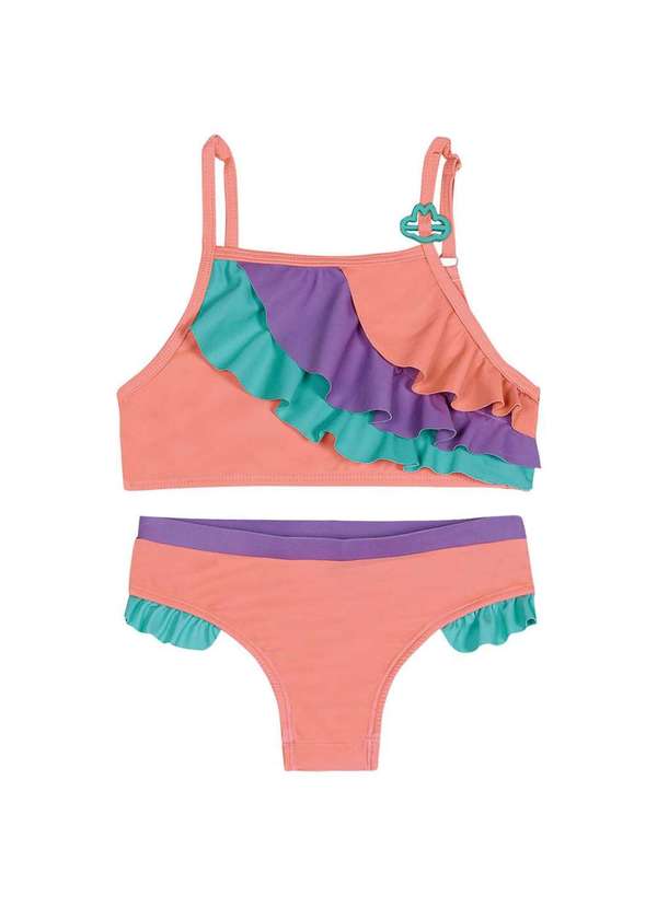 Lilica Ripilica - Biquini Babados Infantil Feminino Lilica Rosa