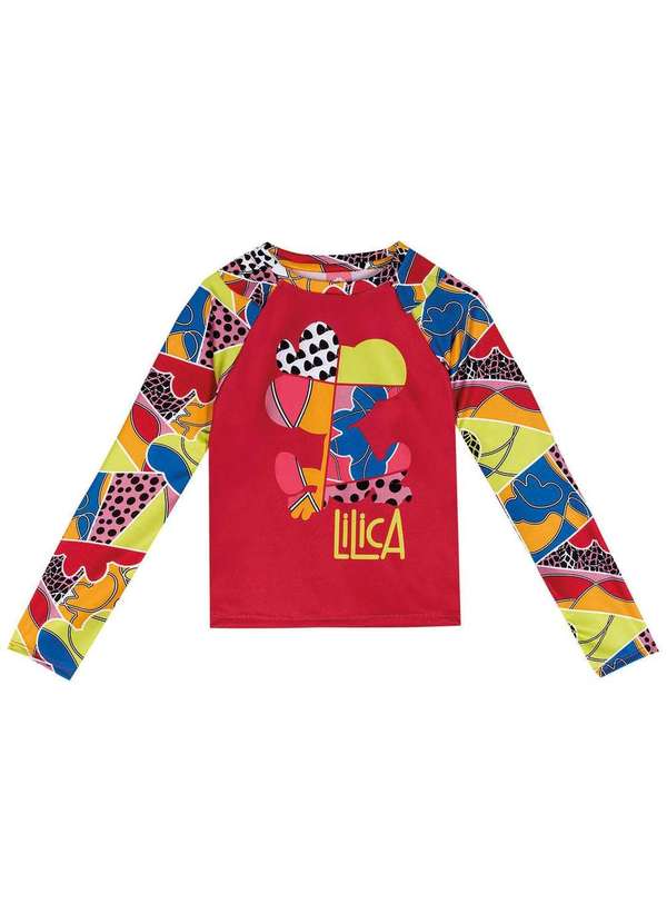 Lilica Ripilica - Conjunto Manga Longa com Protecao Uv Menina Lilica Vermelho 2