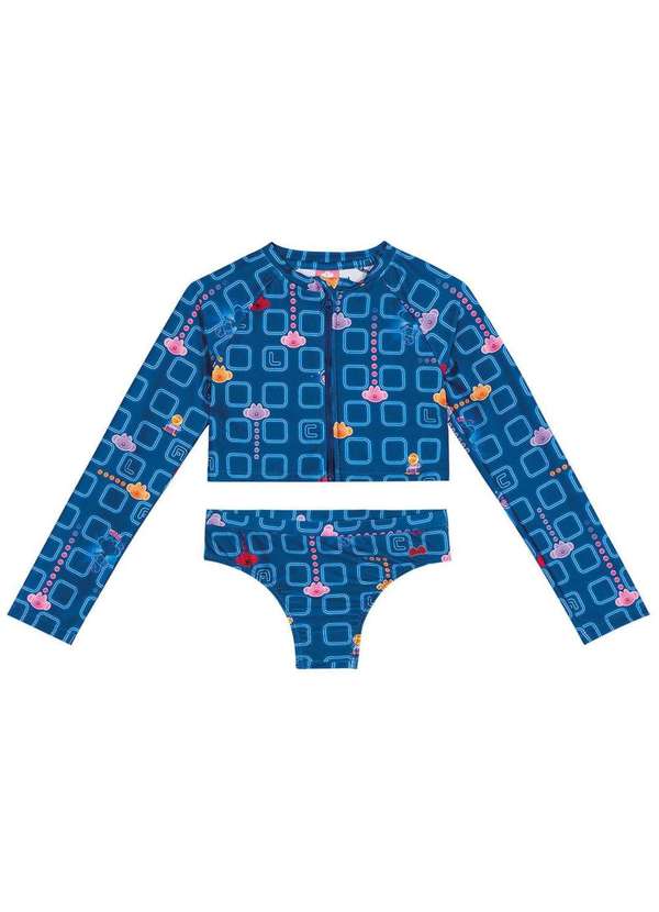 Lilica Ripilica - Conjunto Manga Longa com Protecao Uv Menina Lilica Azul
