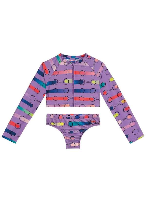 Lilica Ripilica - Conjunto Manga Longa com Protecao Uv Menina Lilica Roxo