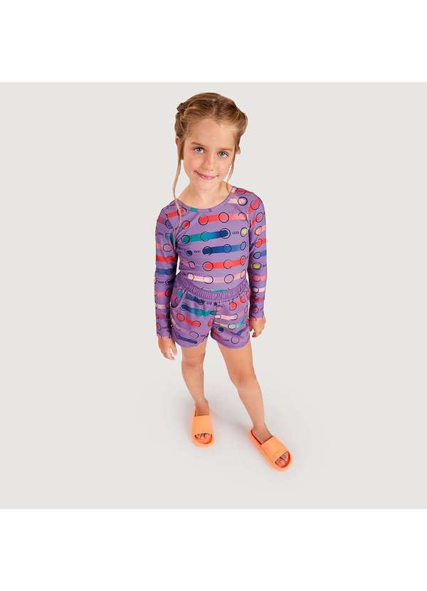 Lilica Ripilica - Maio Manga Longa com Protecao Uv Menina Lilica Roxo 3