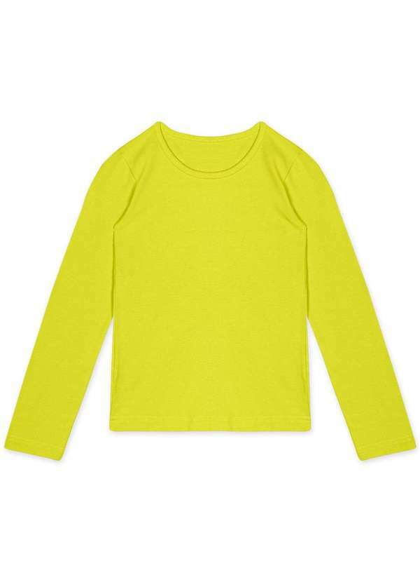 Marisol - Blusa Basica Manga Longa com Aroma Infantil Feminino Marisol Amarelo