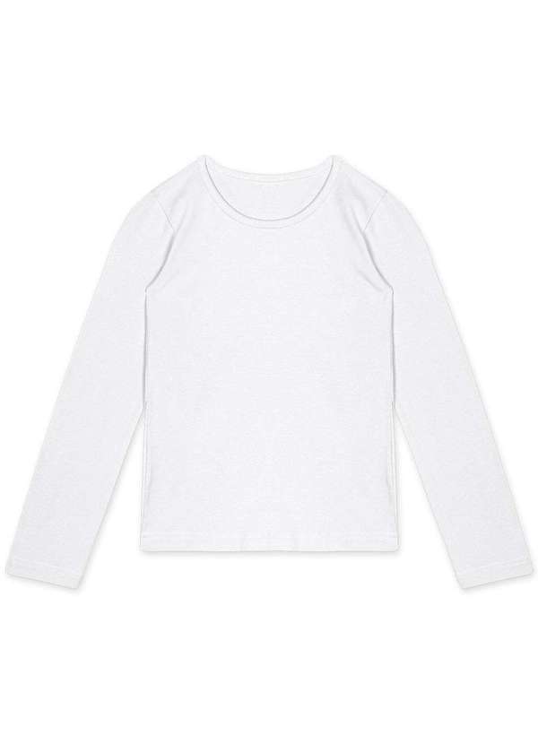 Marisol - Blusa Basica Manga Longa com Aroma Infantil Feminino Marisol Branco