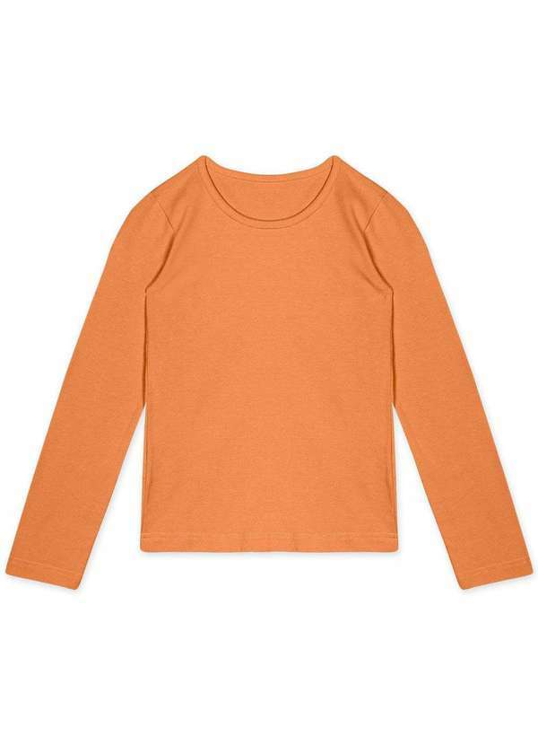 Marisol - Blusa Basica Manga Longa com Aroma Infantil Feminino Marisol Laranja