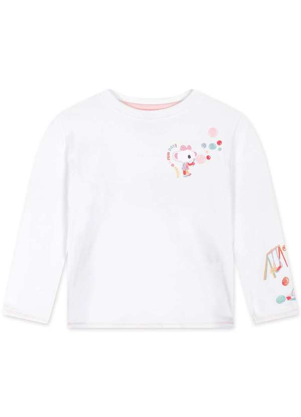 Lilica - Blusa Bebe Manga Longa Lilica Branco