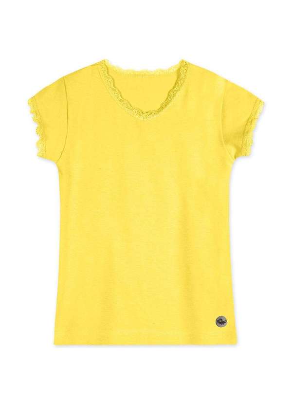 Marisol - Blusa com Aroma Manga Curta Infantil Feminina Marisol Amarelo