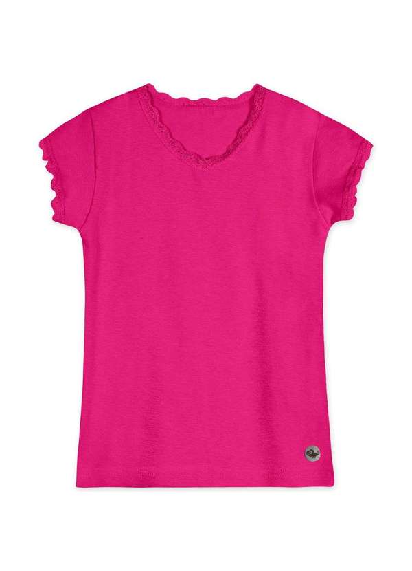 Marisol - Blusa com Aroma Manga Curta Infantil Feminina Marisol Rosa
