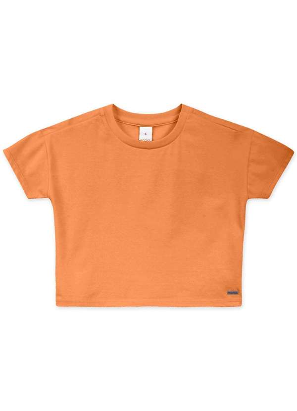 Marisol - Blusa Cropped com Aroma Curta Infantil Feminina Marisol Laranja