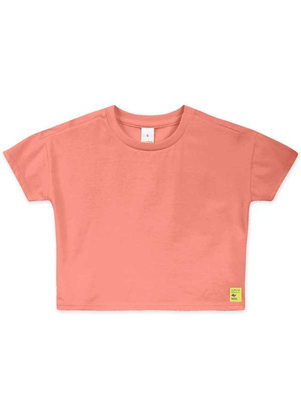 Marisol - Blusa Cropped com Aroma Curta Infantil Feminina Marisol Laranja