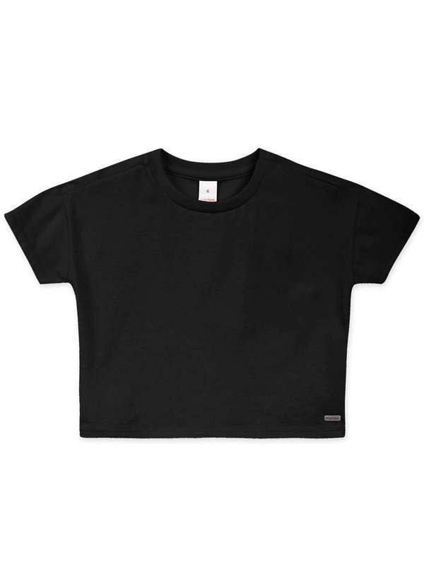 Marisol - Blusa Cropped com Aroma Curta Infantil Feminina Marisol Preto