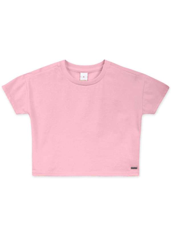 Marisol - Blusa Cropped com Aroma Curta Infantil Feminina Marisol Rosa