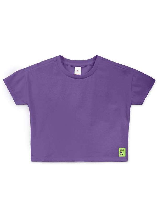 Marisol - Blusa Cropped com Aroma Curta Infantil Feminina Marisol Roxo