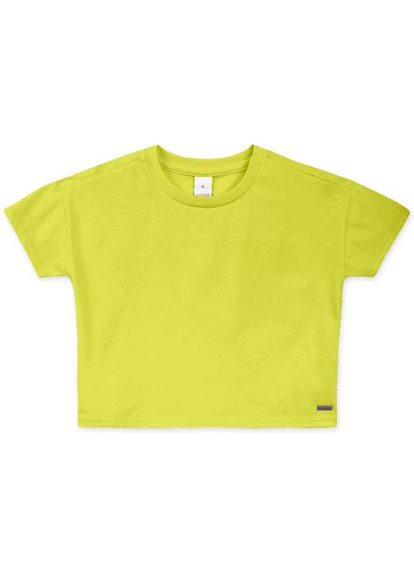 Marisol - Blusa Cropped com Aroma Curta Infantil Feminina Marisol Verde