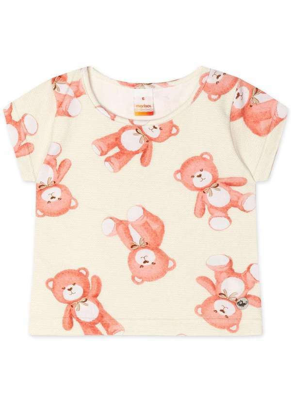 Marisol - Blusa Cropped Repelente a Agua Infantil Feminina Marisol Bege