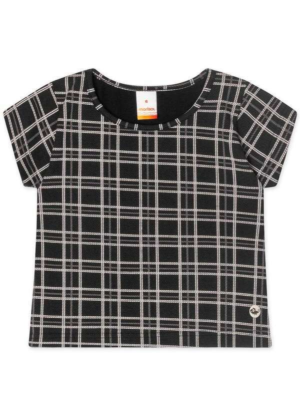 Marisol - Blusa Cropped Repelente a Agua Infantil Feminina Marisol Preto