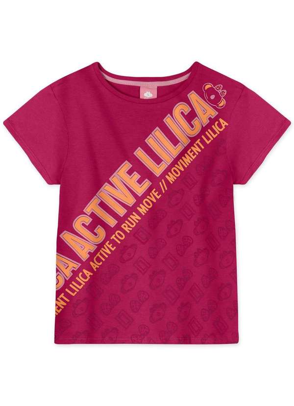 Lilica - Blusa Infantil Manga Curta Lilica Vermelho
