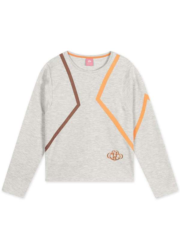 Lilica - Blusa Infantil Manga Longa Lilica Cinza