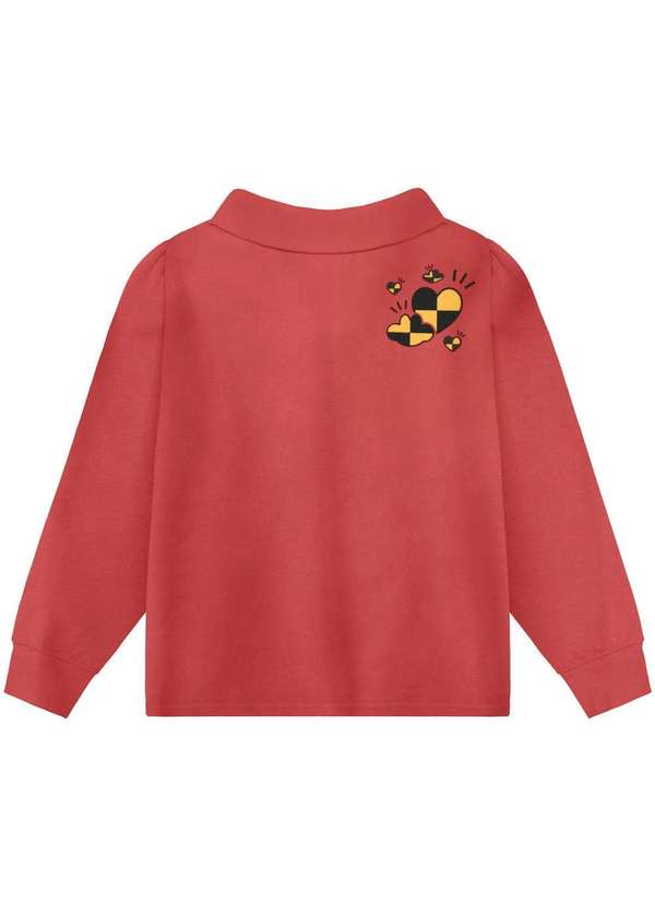 Lilica - Blusa Infantil Manga Longa Lilica Laranja