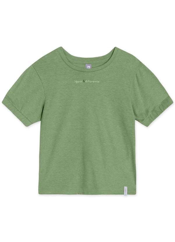Match - Blusa Infantil Menina Manga Curta Match Verde