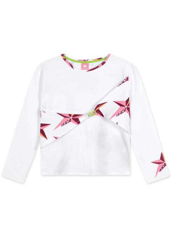 Lilica Ripilica - Blusa Infantil Menina Manga Longa Lilica Branco 2