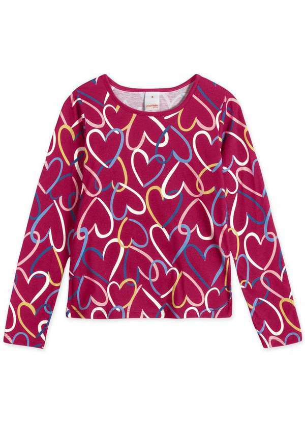 Marisol Play - Blusa Infantil Menina Manga Longa Marisol Play Vermelho