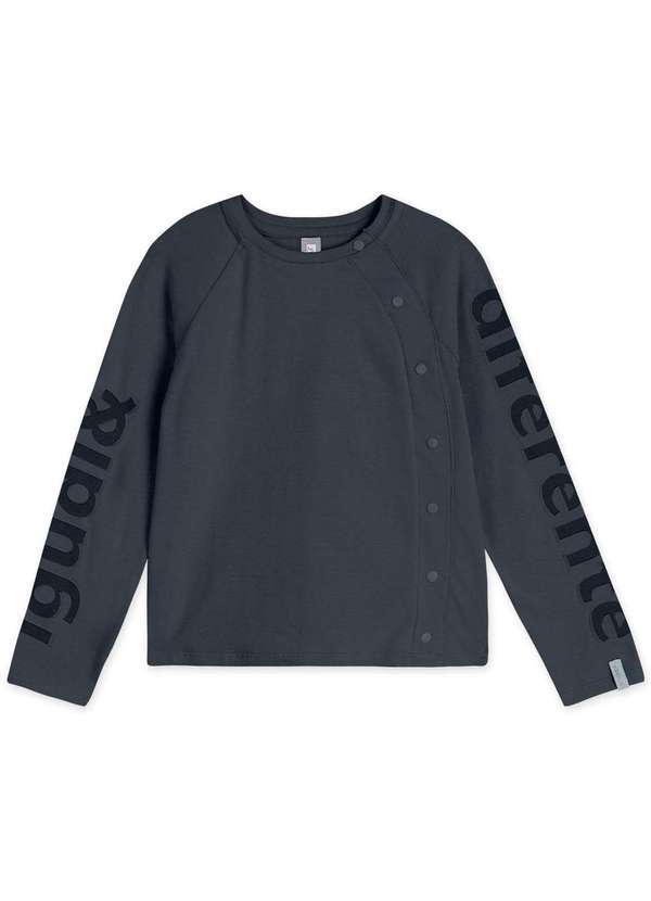 Match - Blusa Infantil Menina Manga Longa Match Azul