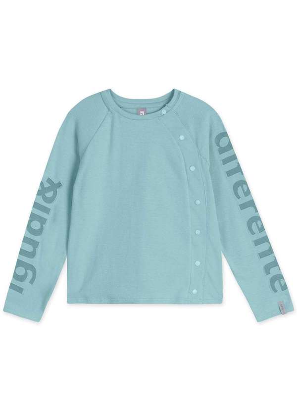 Match - Blusa Infantil Menina Manga Longa Match Verde