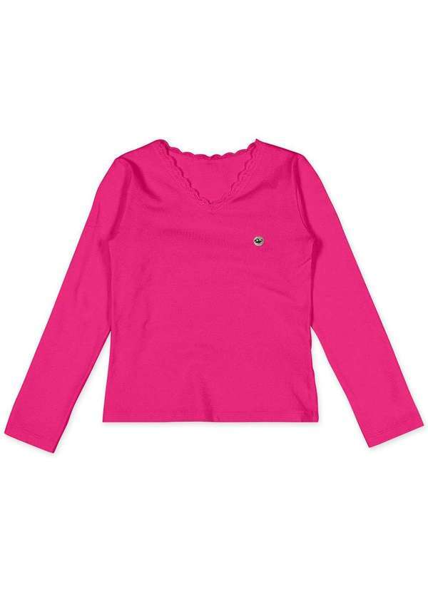 Marisol - Blusa Infantil Menina Renda Manga Longa Aromatica Marisol Rosa